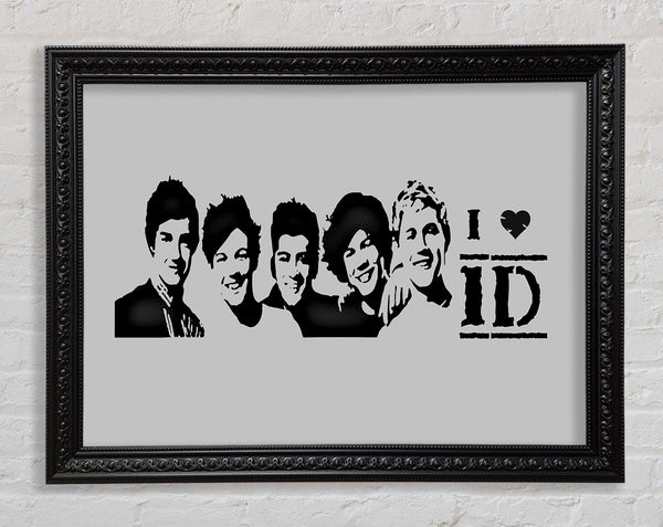 Musik Zitat I Love 1 Direction Grau