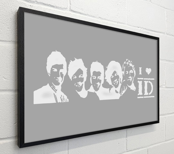 Music Quote I Love 1 Direction Grey White