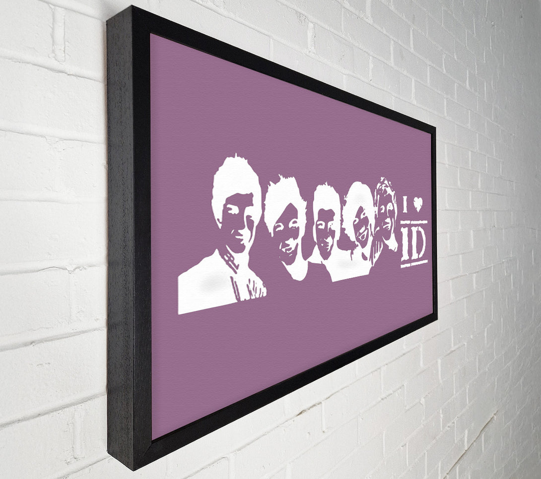  A Canvas Print of Music Quote I Love 1 Direction Dusty Pink Canvas Print
