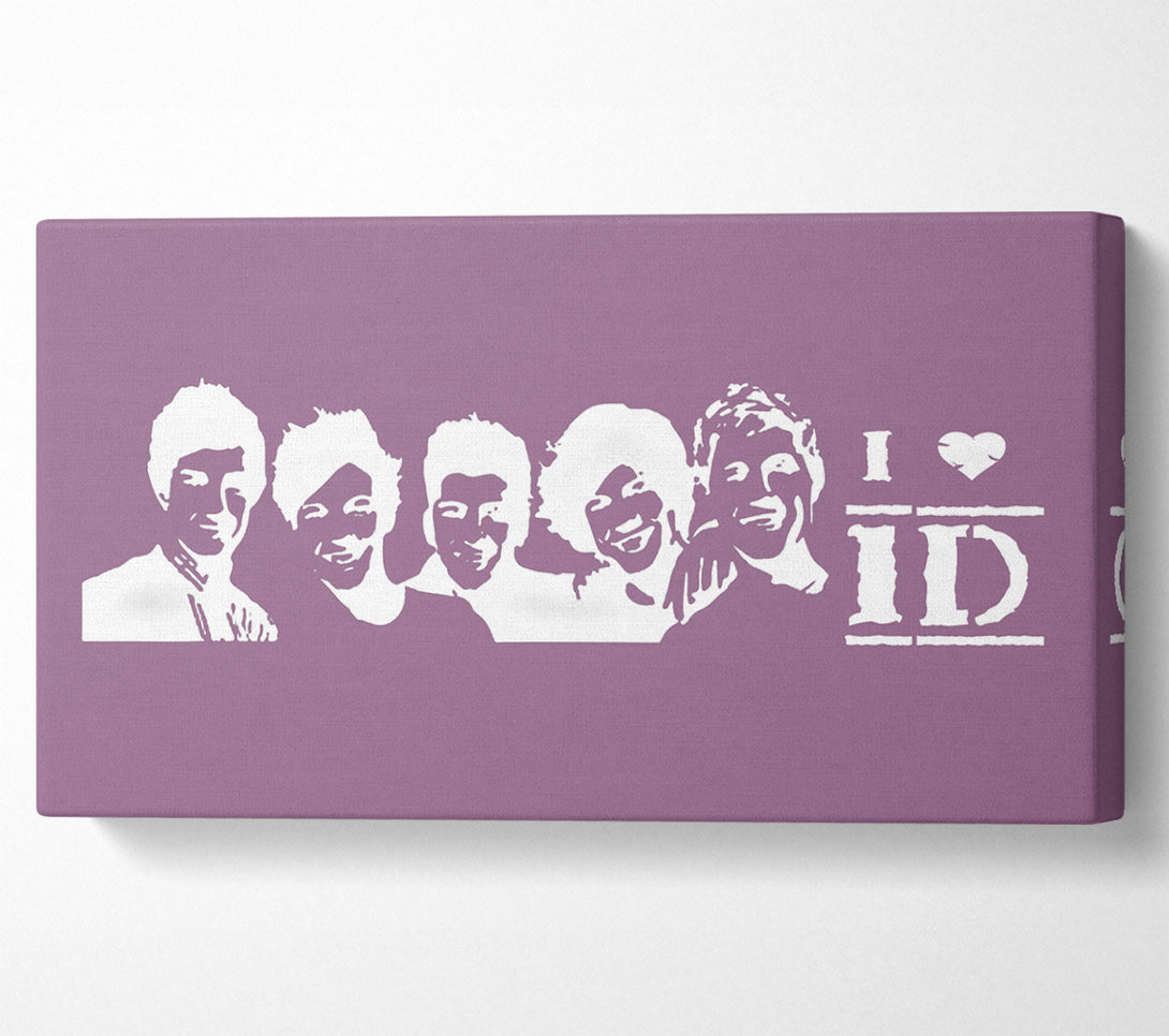  A Canvas Print of Music Quote I Love 1 Direction Dusty Pink Canvas Print