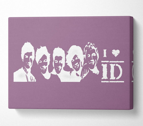  A Canvas Print of Music Quote I Love 1 Direction Dusty Pink Canvas Print
