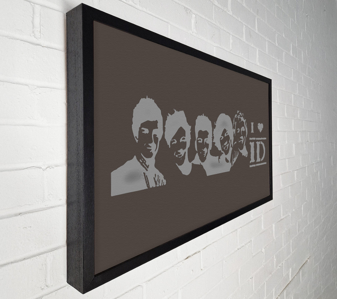  A Canvas Print of Music Quote I Love 1 Direction Chocolate Canvas Wall Art