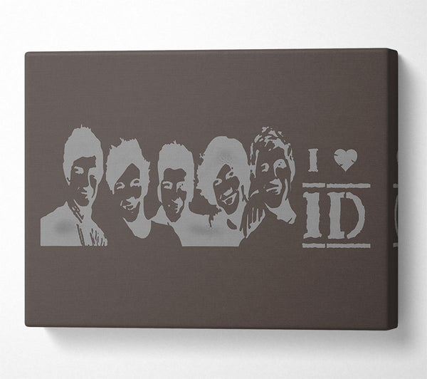  A Canvas Print of Music Quote I Love 1 Direction Chocolate Canvas Wall Art