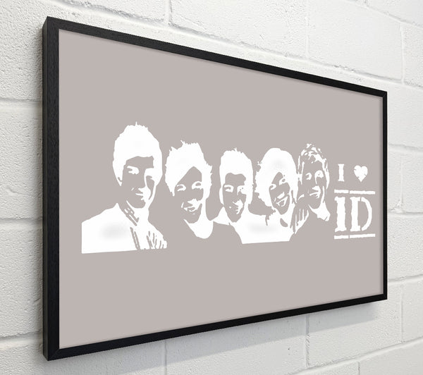 Music Quote I Love 1 Direction Beige