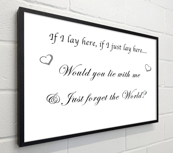 Music Quote If I Lay Here If I Just Snow Patrol White