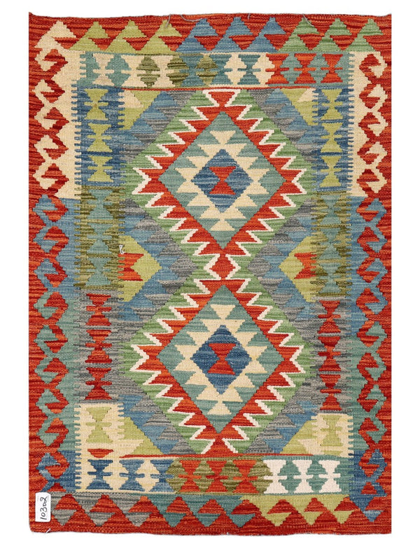 Maimana Afghanistan Kilim Rug - 124 x 85 cm