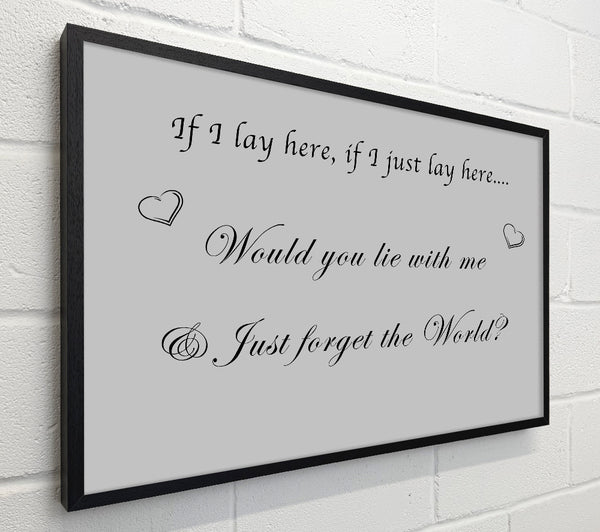 Music Quote If I Lay Here If I Just Snow Patrol Grey