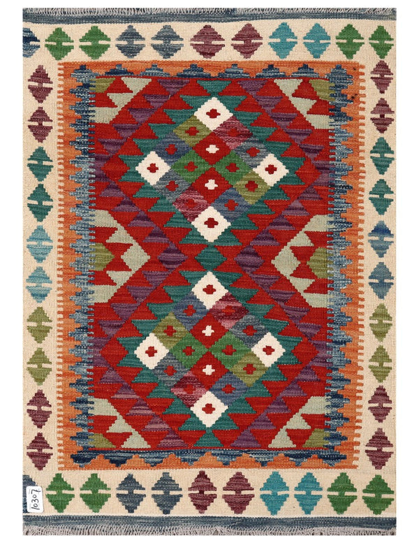 Maimana Afghanistan Kilim Rug - 117 x 83 cm