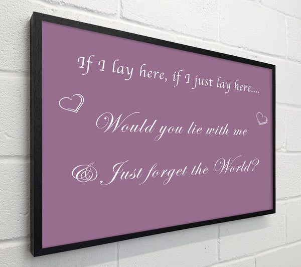 Music Quote If I Lay Here If I Just Snow Patrol Dusty Pink