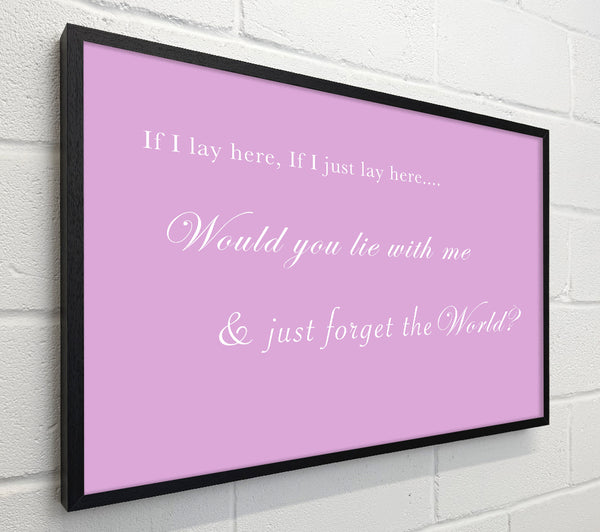 If I Lay Here If I Just Lay Here Snow Patrol Pink