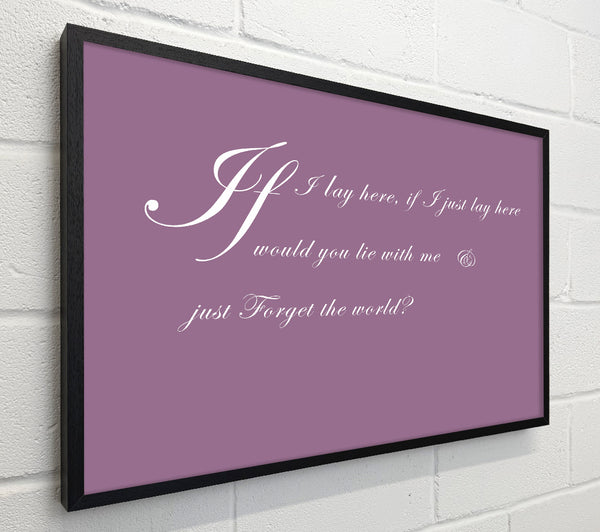 Music Quote If I Lay Here If I Just Snow Patrol 2 Dusty Pink