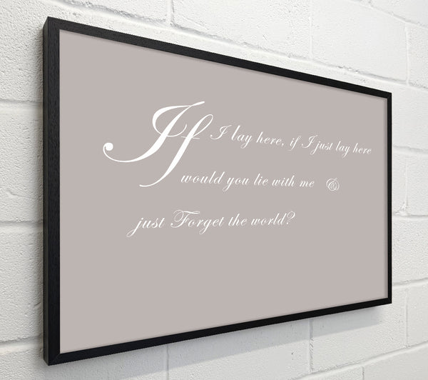 Music Quote If I Lay Here If I Just Snow Patrol 2 Beige
