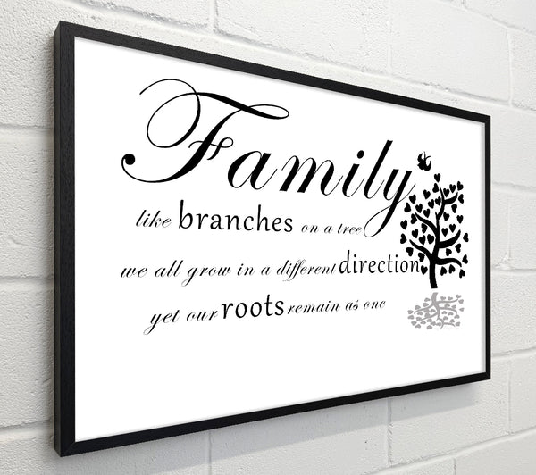 Family Quote Family Like Branches On A Tree White