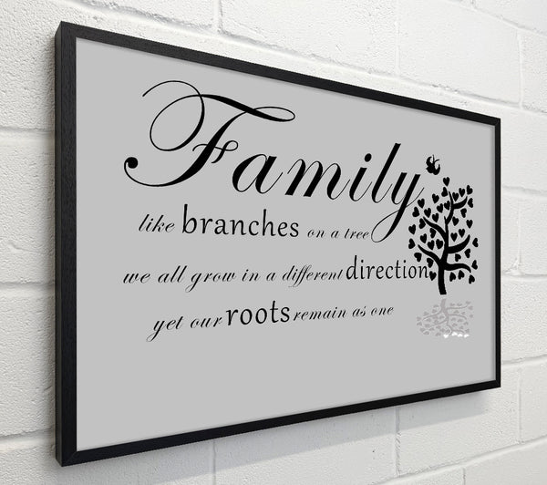 Family Quote Family Like Branches On A Tree Grey