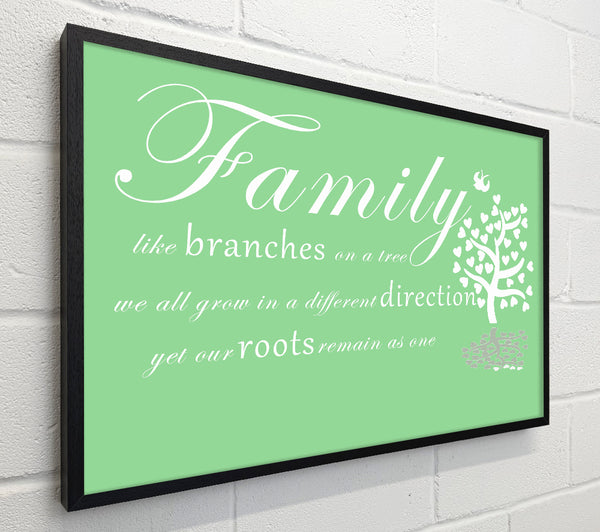 Family Quote Family Like Branches On A Tree Green