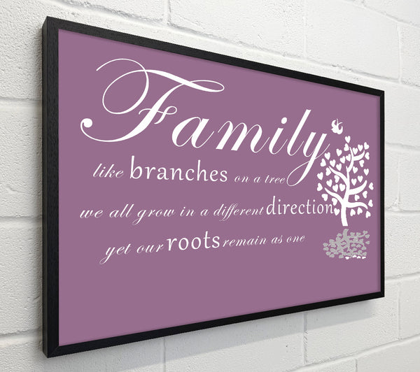 Family Quote Family Like Branches On A Tree Dusty Pink