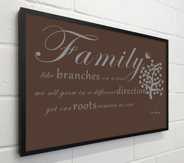 Family Quote Family Like Branches On A Tree Chocolate