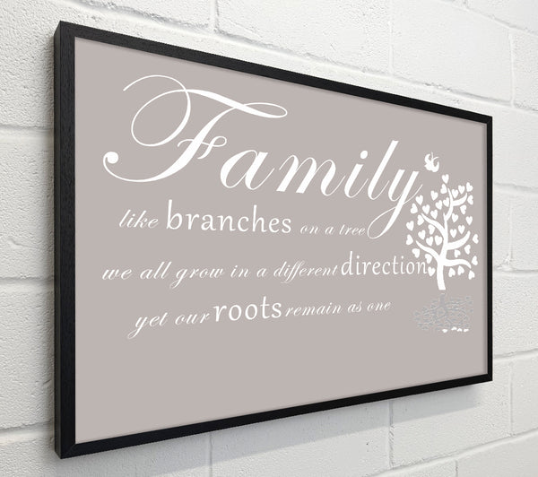 Family Quote Family Like Branches On A Tree Beige