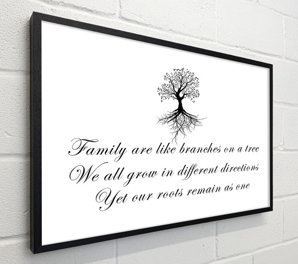 Family Quote Family Are Like Branches White