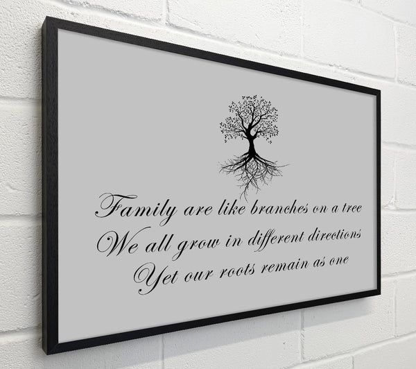 Family Quote Family Are Like Branches Grey