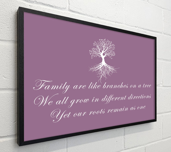 Family Quote Family Are Like Branches Dusty Pink