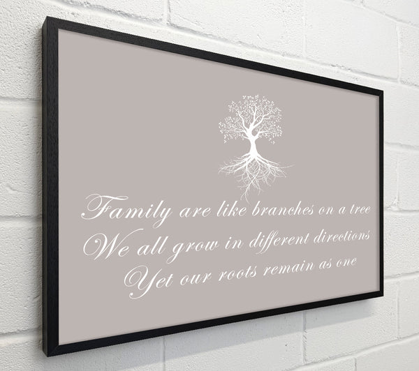 Family Quote Family Are Like Branches Beige