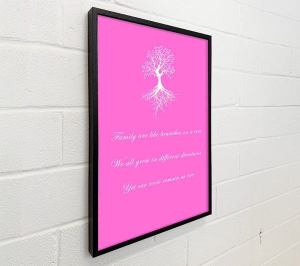 Family Quote Family Are Like Branches 2 Vivid Pink