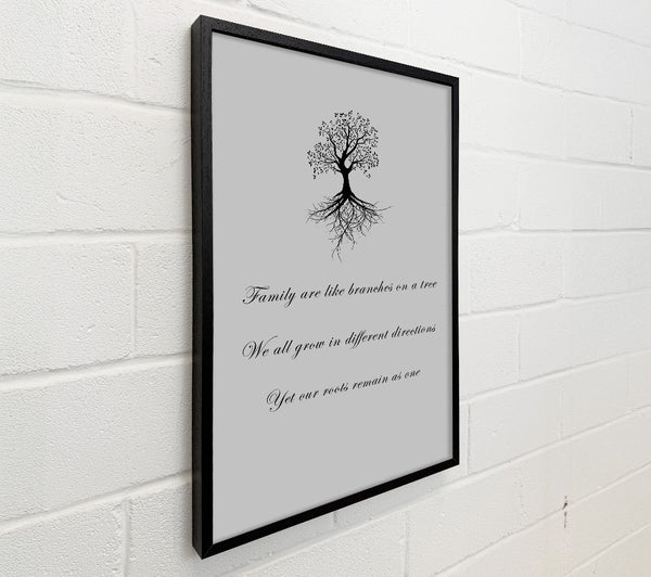 Family Quote Family Are Like Branches 2 Grey