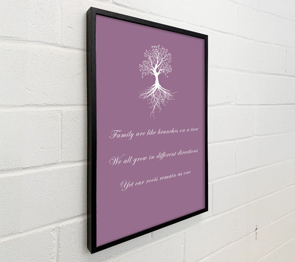 Family Quote Family Are Like Branches 2 Dusty Pink