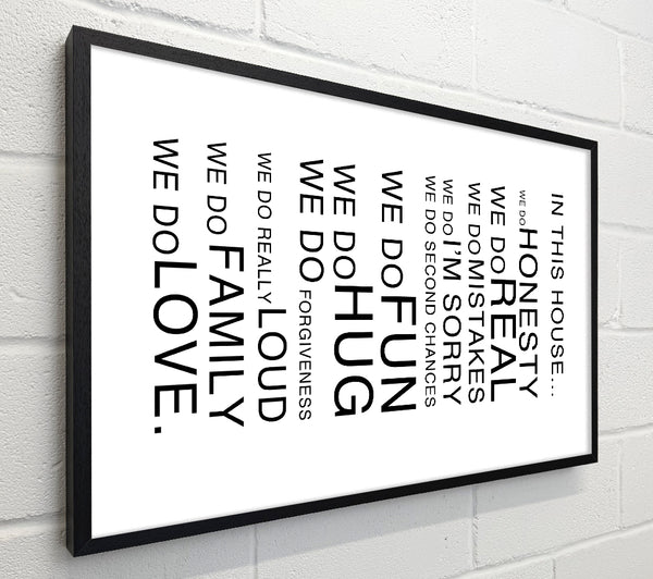 Family Quote In This House White