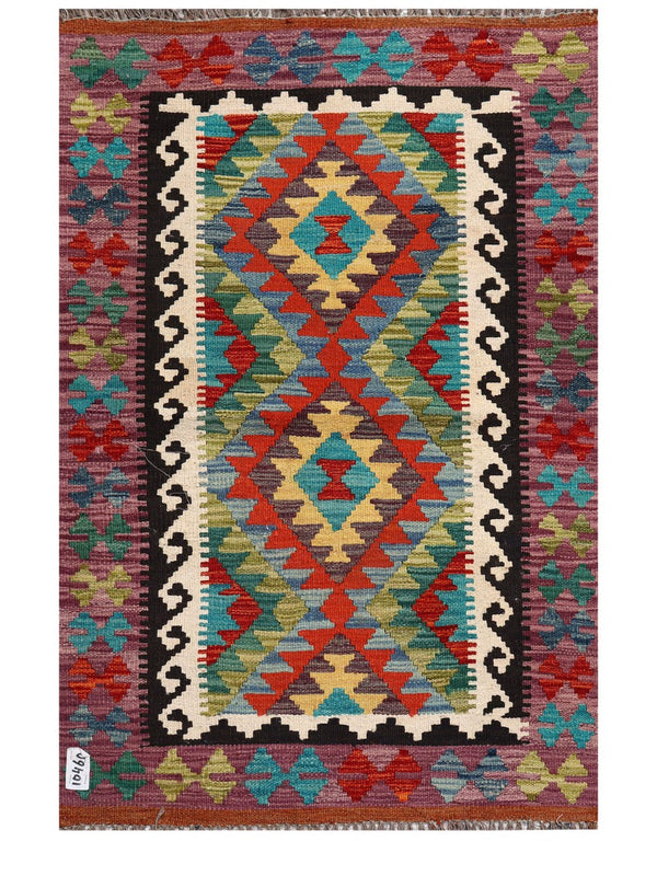 Maimana Afghanistan Kilim Rug - 122 x 84 cm