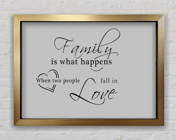 Familienzitat Familie ist, was passiert Grau
