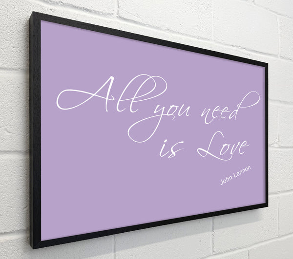 Music Quote All You Need Is Love 2 Lilac