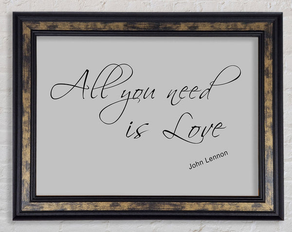 Musikzitat All You Need Is Love 2 Grau