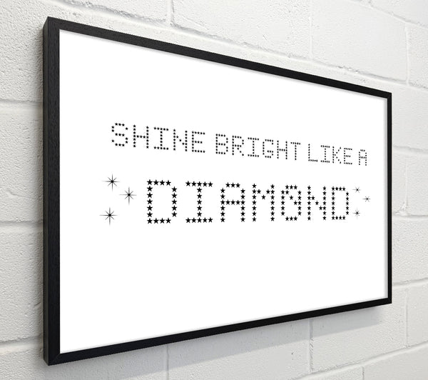 Music Quote Shine Bright Rihanna White