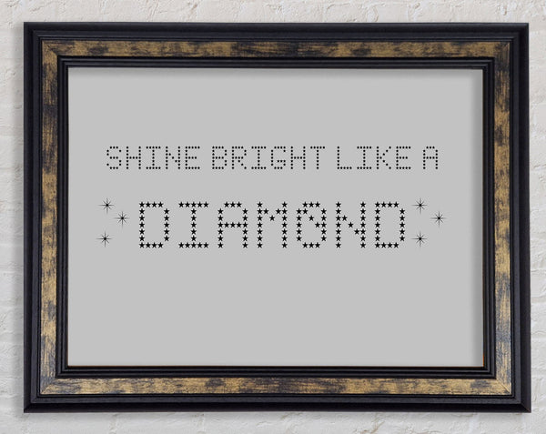 Music Quote Shine Bright Rihanna Grey