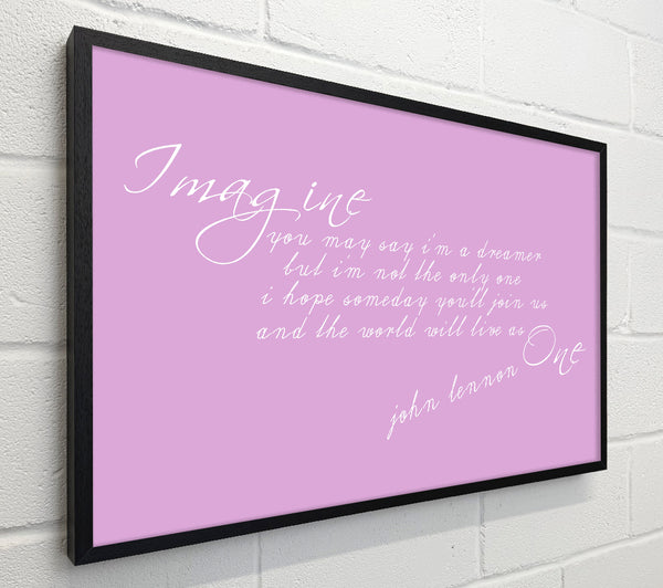 Music Quote Imagine John Lennon Pink