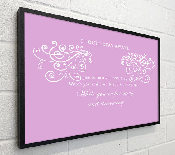 Music Quote I Could Stay Awake Aerosmith Pink