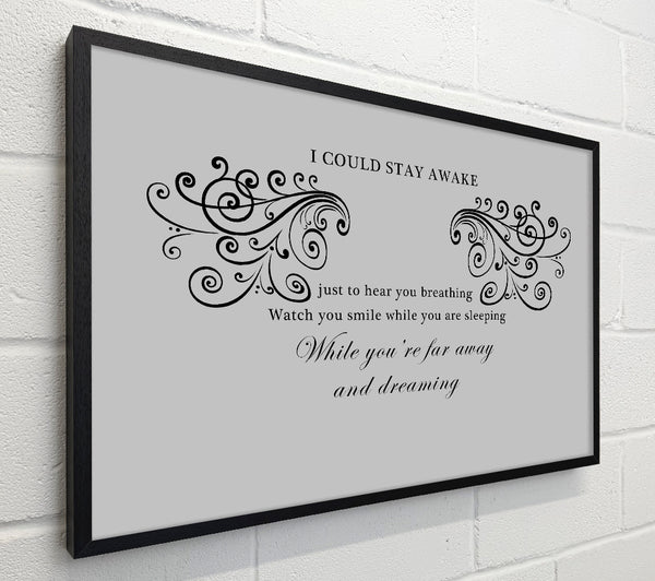 Music Quote I Could Stay Awake Aerosmith Grey