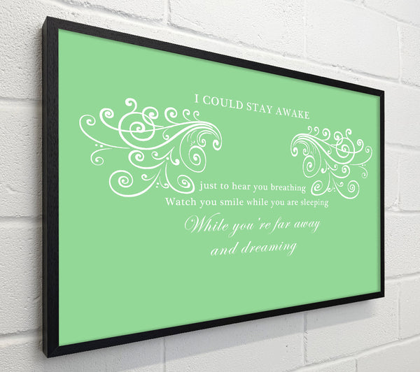 Music Quote I Could Stay Awake Aerosmith Green