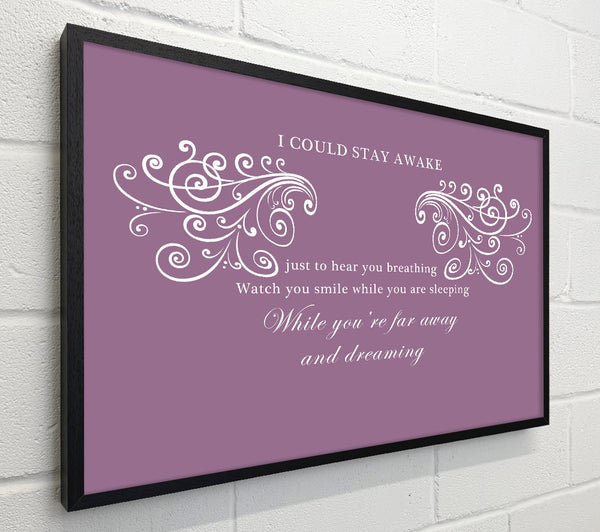 Music Quote I Could Stay Awake Aerosmith Dusty Pink