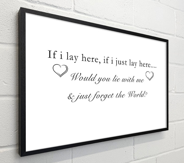 Music Quote If I Lay Here Snow Patrol White
