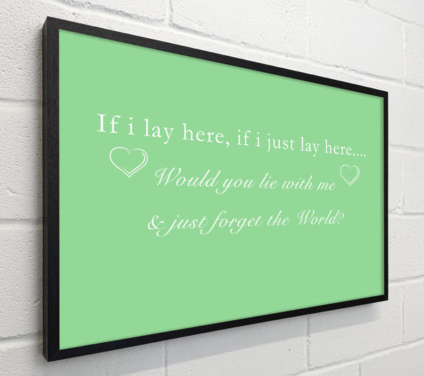 Music Quote If I Lay Here Snow Patrol Green