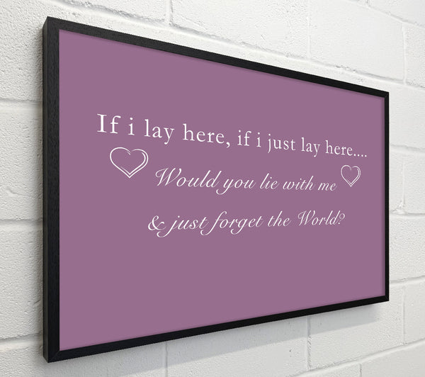 Music Quote If I Lay Here Snow Patrol Dusty Pink