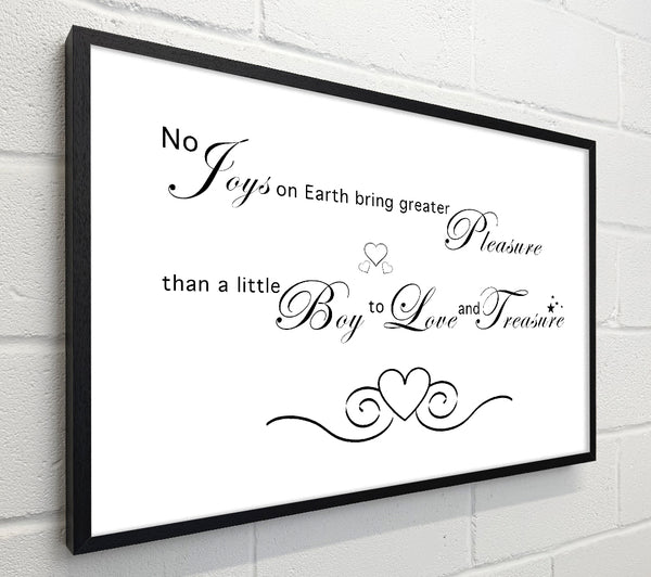 Boys Room Quote No Joys On Earth Bring Pleasure White