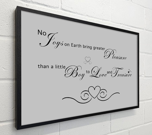 Boys Room Quote No Joys On Earth Bring Pleasure Grey