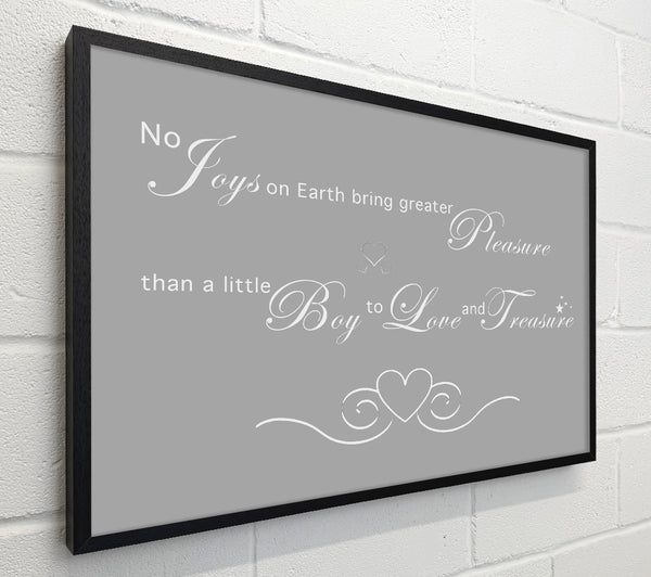 Boys Room Quote No Joys On Earth Bring Pleasure Grey White