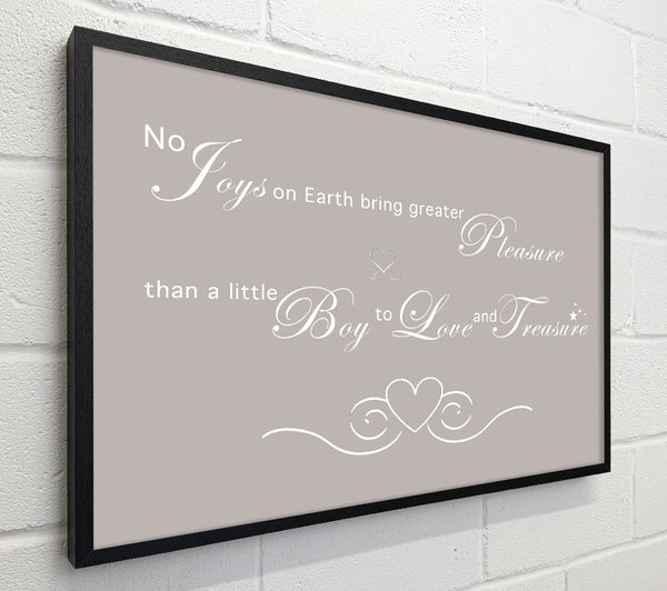 Boys Quote No Joys On Earth Bring Pleasure Beige