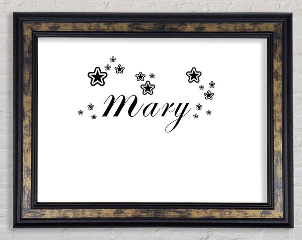 Your Name In Stars White Framed Print