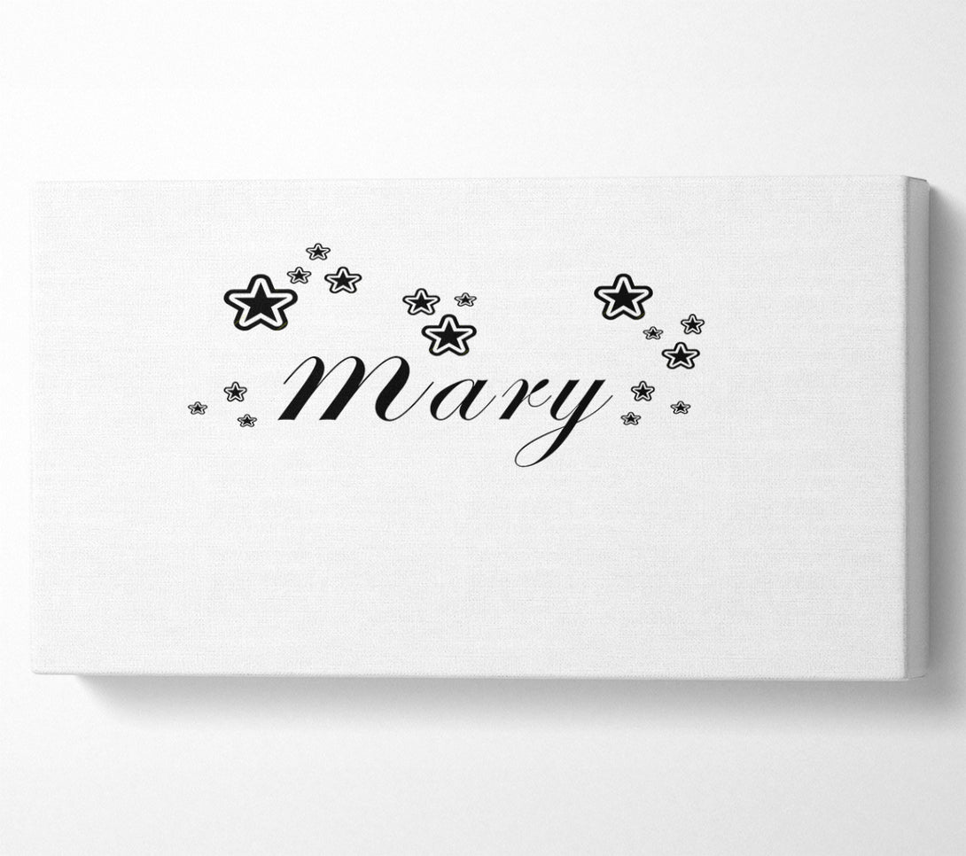  A Canvas Print of Your Name In Stars White Canvas Wall Art